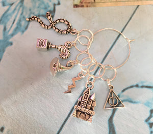 Set of 6 Wizarding Stitch Markers