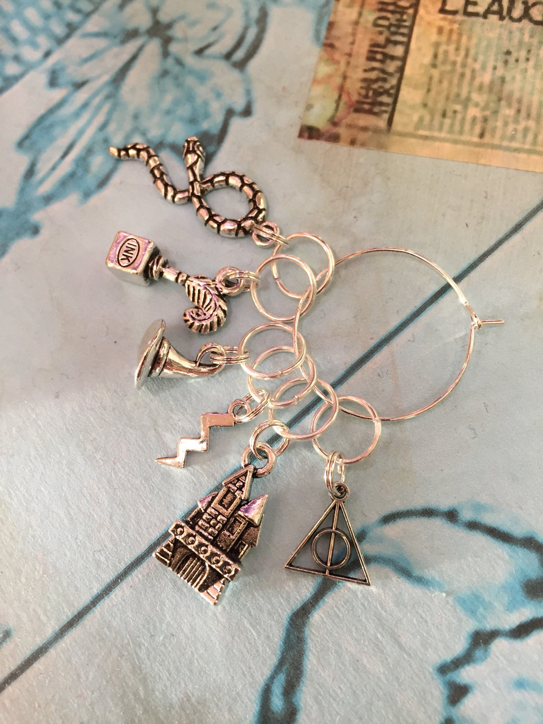 Set of 6 Wizarding Stitch Markers
