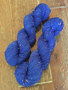 Superwash Merino Coloured Donegal Nep Sock Yarn, 100g/3.5oz, Electric Chapel