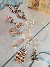 Load image into Gallery viewer, Set of 6 Wizarding Stitch Markers
