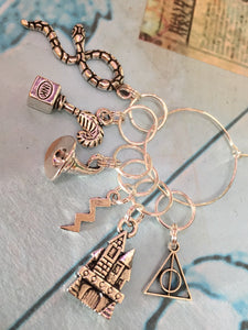 Set of 6 Wizarding Stitch Markers