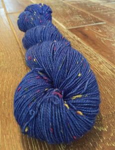 Superwash Merino Coloured Donegal Nep Sock Yarn, 100g/3.5oz, Electric Chapel