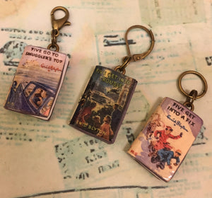 Miniature Book Charm Stitch Marker, Famous Five, Enid Blyton inspired