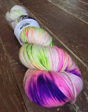 Load image into Gallery viewer, Superwash Merino Nylon Titanium Sock Yarn, 100g/3.5oz, Panic At The Disco
