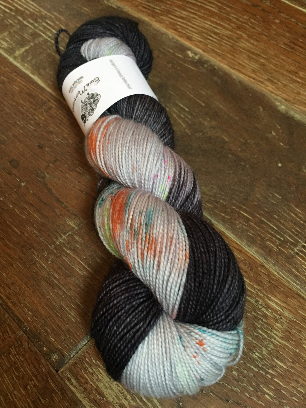 Superwash Merino Nylon Titanium Sock Yarn, 100g/3.5oz, Death By Matrimony
