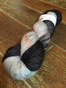 Superwash Merino Nylon Titanium Sock Yarn, 100g/3.5oz, Death By Matrimony