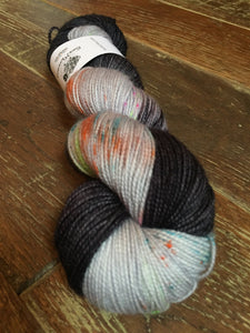 Superwash Merino Nylon Titanium Sock Yarn, 100g/3.5oz, Death By Matrimony