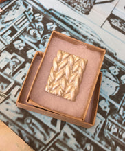 Load image into Gallery viewer, Knitted Effect Clay Brooch
