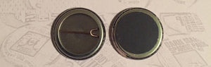 Set of 4 Knitting Themed Pinback Button Badges, 1"/25mm
