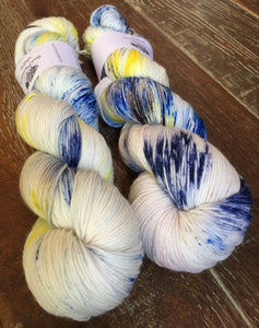 Superwash Merino Nylon Platinum Sock Yarn, 100g/3.5oz, I Love New York