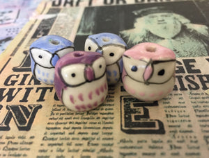 Ceramic Owl Stitch Marker
