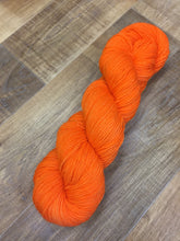 Load image into Gallery viewer, Superwash Merino Nylon Sparkle Sock Yarn, 100g/3.5oz, Tonal/Semi-Solid, Orange Colored Sky
