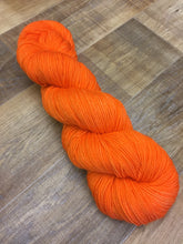Load image into Gallery viewer, Superwash Merino Nylon Sparkle Sock Yarn, 100g/3.5oz, Tonal/Semi-Solid, Orange Colored Sky

