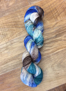 Superwash Merino Single Ply Fingering Yarn, 100g/3.5oz, Victorian Creeper