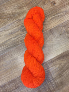 Superwash Mohair/Merino/Nylon Sock Yarn, 100g/3.5oz, Orange Colored Sky