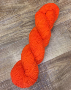 Superwash Mohair/Merino/Nylon Sock Yarn, 100g/3.5oz, Orange Colored Sky