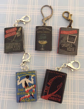 Load image into Gallery viewer, Miniature Book Charm Stitch Marker, Agatha Christie inspired
