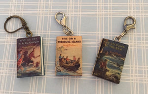Miniature Book Charm Stitch Marker, Famous Five, Enid Blyton inspired