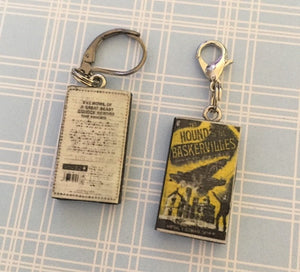 Miniature Book Charm Stitch Marker, Sherlock Holmes, Arthur Conan Doyle inspired