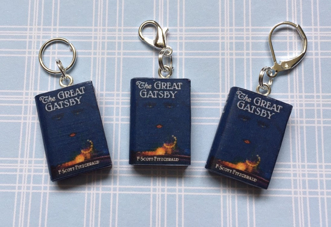 Miniature Book Charm, The Great Gatsby, F Scott Fitzgerald inspired
