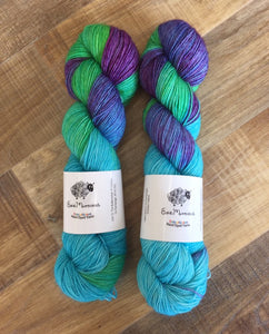 Superwash Merino Nylon Titanium Sock Yarn, 100g/3.5oz, Teenage Kicks