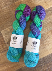Superwash Merino Nylon Titanium Sock Yarn, 100g/3.5oz, Teenage Kicks