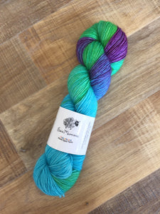 Superwash Merino Nylon Titanium Sock Yarn, 100g/3.5oz, Teenage Kicks