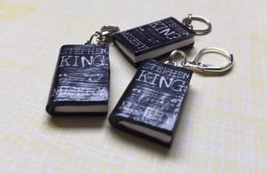 Miniature Book Charm Stitch Marker, Misery, Stephen King inspired