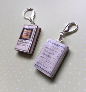 Miniature Book Charm Stitch Marker, Anne of Green Gables, Lucy Maud Montgomery inspired