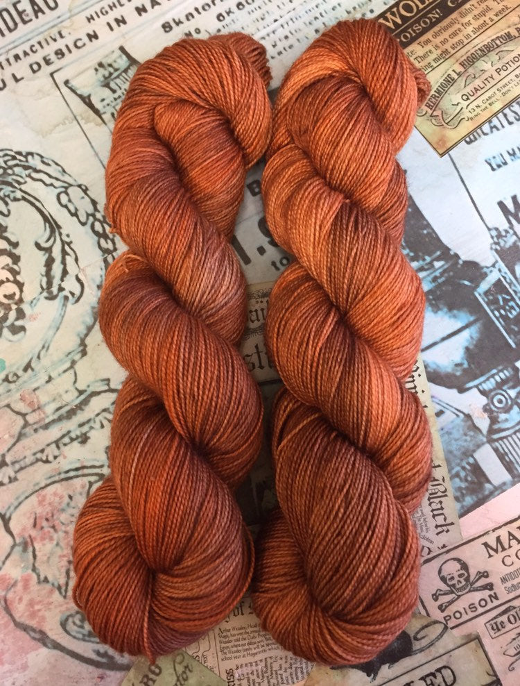 Superwash Merino Nylon Titanium Sock Yarn, 100g/3.5oz, Ginger Beer