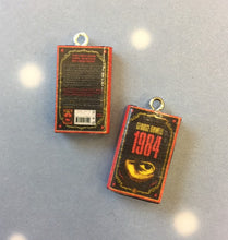 Load image into Gallery viewer, Miniature Book Charm Stitch Marker, 1984, George Orwell inspired

