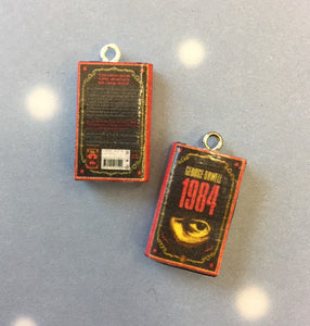 Miniature Book Charm Stitch Marker, 1984, George Orwell inspired