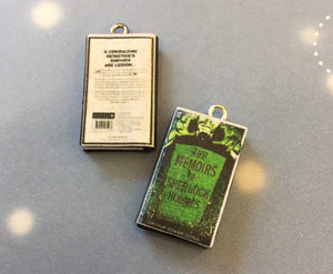 Miniature Book Charm Stitch Marker, Sherlock Holmes, Arthur Conan Doyle inspired