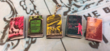 Load image into Gallery viewer, Miniature Book Charm Stitch Marker, Sherlock Holmes, Arthur Conan Doyle inspired
