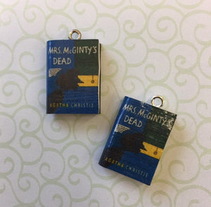Miniature Book Charm, Hercule Poirot, Agatha Christie inspired
