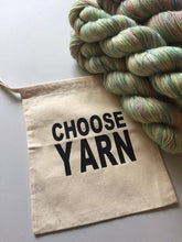 Load image into Gallery viewer, Choose Yarn, Knitting, Crochet, Cotton Drawstring Project Tote Bag
