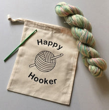 Load image into Gallery viewer, Happy Hooker Cotton Drawstring Tote Bag
