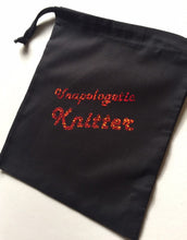 Load image into Gallery viewer, Unapologetic Knitter, Cotton Drawstring Tote Bag
