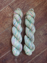 Load image into Gallery viewer, Superwash Kid Mohair Merino Single Ply Fingering Yarn, 100g/3.5oz, Mer Girl
