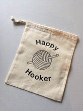 Load image into Gallery viewer, Happy Hooker Cotton Drawstring Tote Bag
