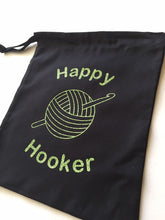Load image into Gallery viewer, Happy Hooker Cotton Drawstring Tote Bag
