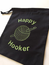 Load image into Gallery viewer, Happy Hooker Cotton Drawstring Tote Bag
