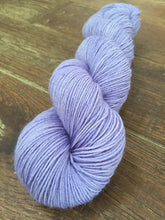 Load image into Gallery viewer, Superwash Bluefaced Leicester Nylon Ultimate Sock Yarn, 100g/3.5oz, Lady Susan, Lilac, Semi Solid
