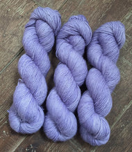 Load image into Gallery viewer, Superwash Merino Single Ply Fingering Yarn, 100g/3.5oz, Lady Susan, Lilac, Semi Solid

