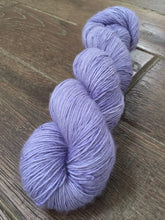 Load image into Gallery viewer, Superwash Merino Single Ply Fingering Yarn, 100g/3.5oz, Lady Susan, Lilac, Semi Solid
