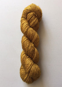 Superwash Merino Single Ply Fingering Yarn, 100g/3.5oz, Gold Rush