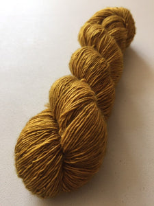 Superwash Merino Single Ply Fingering Yarn, 100g/3.5oz, Gold Rush