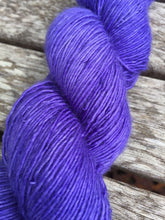 Load image into Gallery viewer, Superwash Merino Single Ply Fingering Yarn, 100g/3.5oz, Serendipity, Hyacinth Purple, Semi Solid
