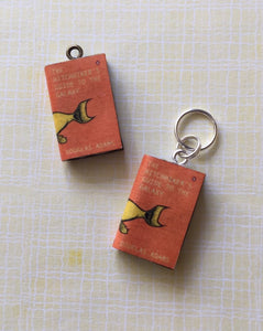 Miniature Book Charm Stitch Marker, The Hitchhiker’s Guide to the Galaxy, Douglas Adams inspired