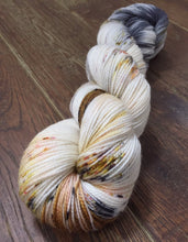 Load image into Gallery viewer, Superwash Merino Nylon Titanium Sock Yarn, 100g/3.5oz, Meetings Have Biscuits
